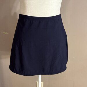 Calvin Klein Swimwear Womens Swim Skirt Navy Coverup Elastic Waist Sz L New $62